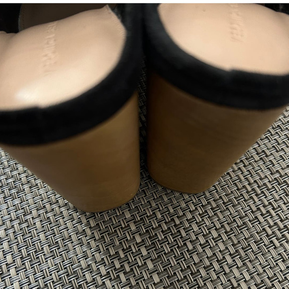 VERONICA BEARD Dacey Black gold studded suede wood heel mule clogs sz 11 NWOB - Picture 6 of 7